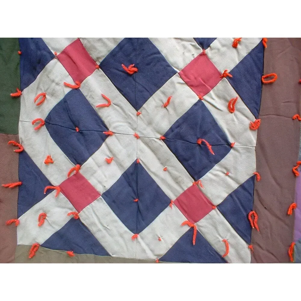 Multi Colored Vintage Patchwork Quilt